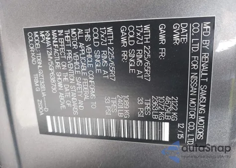 2016 Nissan Rogue Sv из США, поврежденный, VIN KNMAT2MV5GP638730